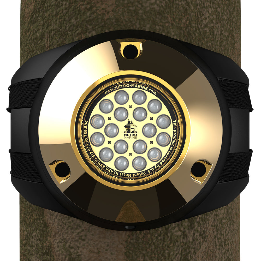 Metro Marine HighOutput Piling Mount Underwater Light wIntelligent Monochromatic LEDs Green 45 Beam FPMR1G345