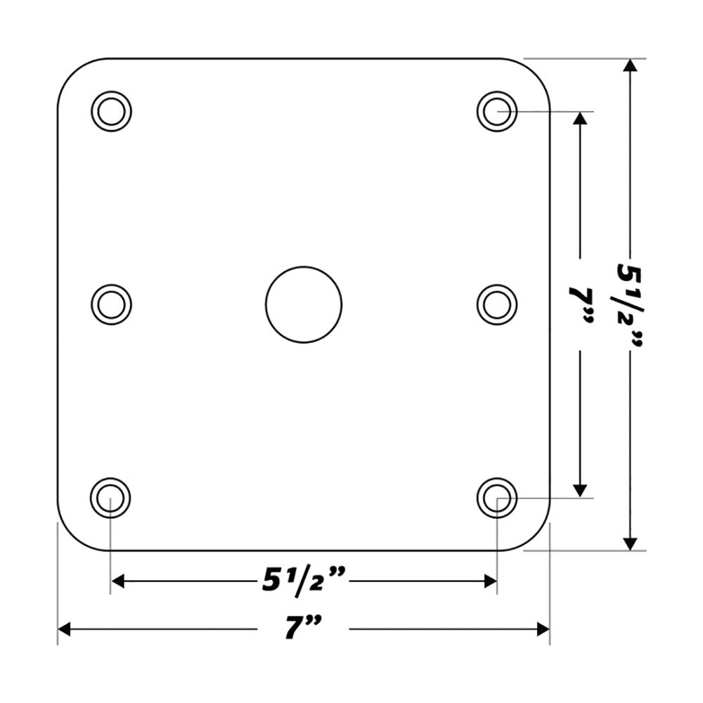 Wise KingPin 7 x 7 Base Plate Only 8WD20002