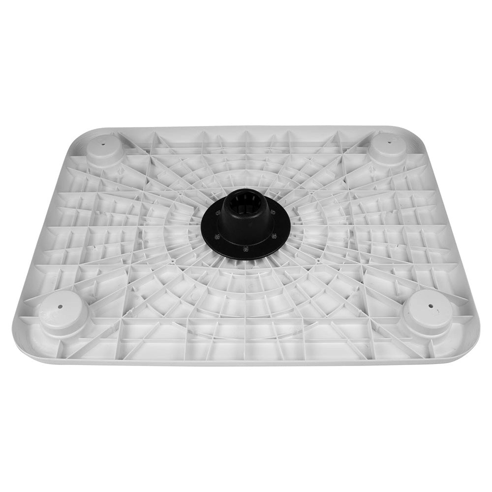 Wise White Rectangular Table 4 Drink Holders wPedestal 8WD944