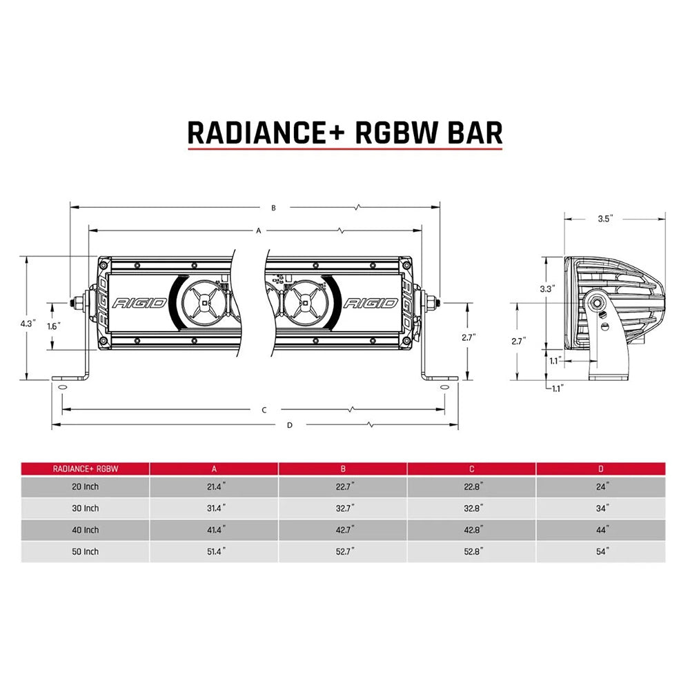 RIGID Industries Radiance 30 Light Bar RGBW 230053