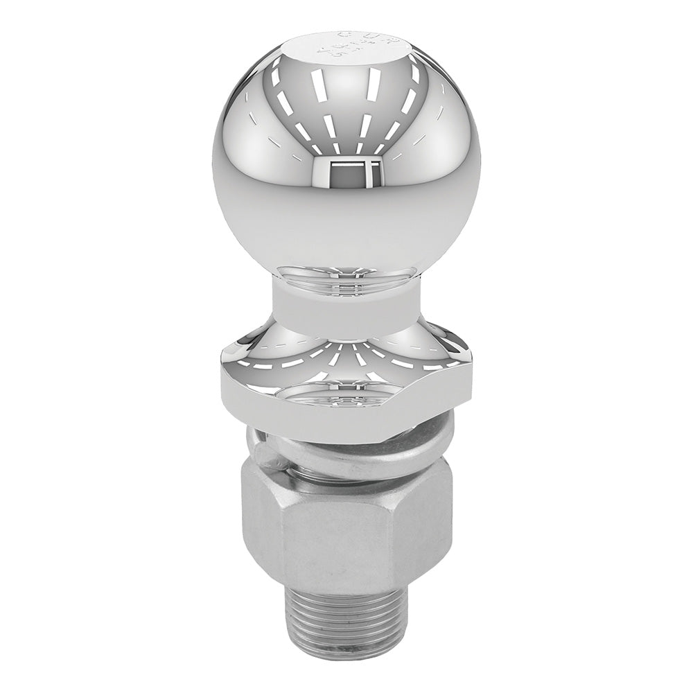 CURT 2 Trailer Ball 1 x 218 Shank 7500 lbs Chrome 40037