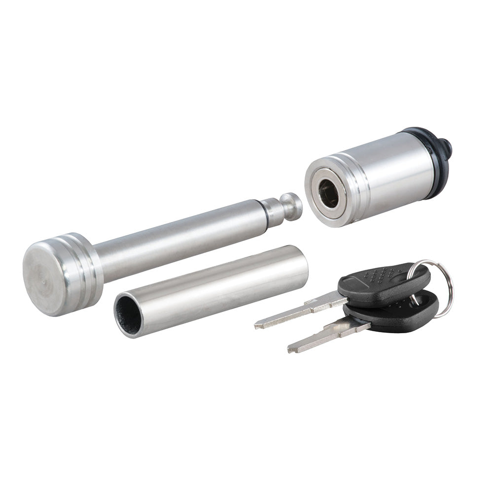 CURT 12 Hitch Lock w58 Adapter 114 or 2 Receiver Barbell Stainless Steel 23517