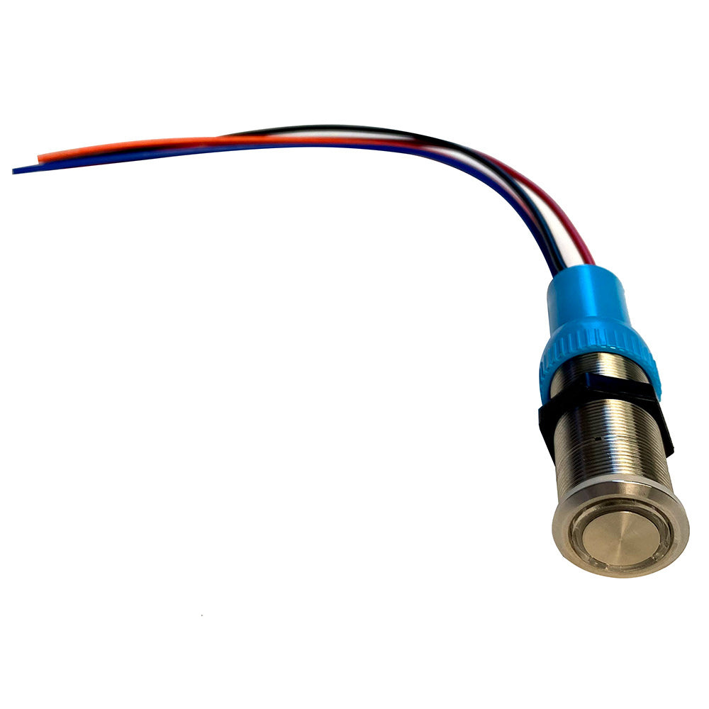 Bluewater 22mm Push Button Switch OffOn Momentary Contact BlueRed LED 4 Lead 905921134