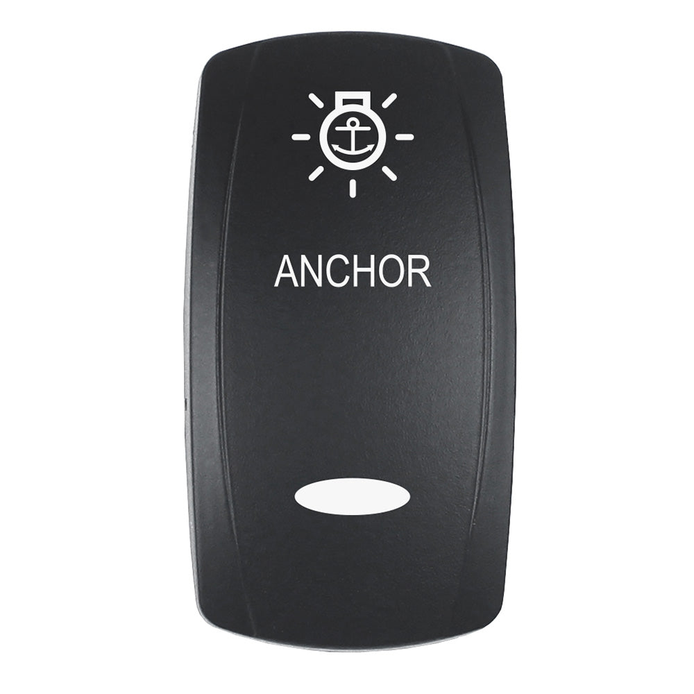 Pacer Actuator ANCHOR fV Series Contura Switches Black Laser Etched TopBottom Light EV2LEANC