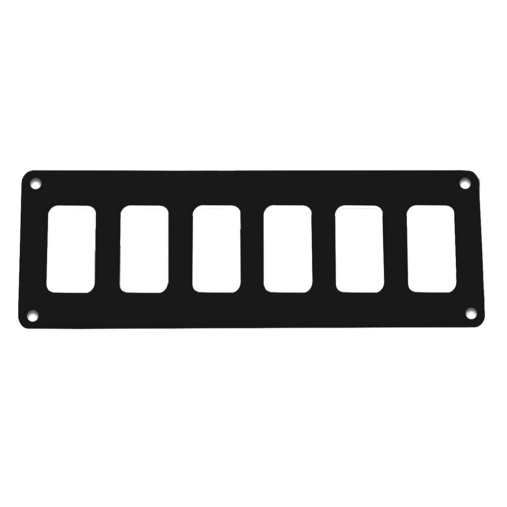 Pacer Switch Panel 6 Switch 1 Row 8 x 275 Black Powder Coated Aluminum PSC61BK