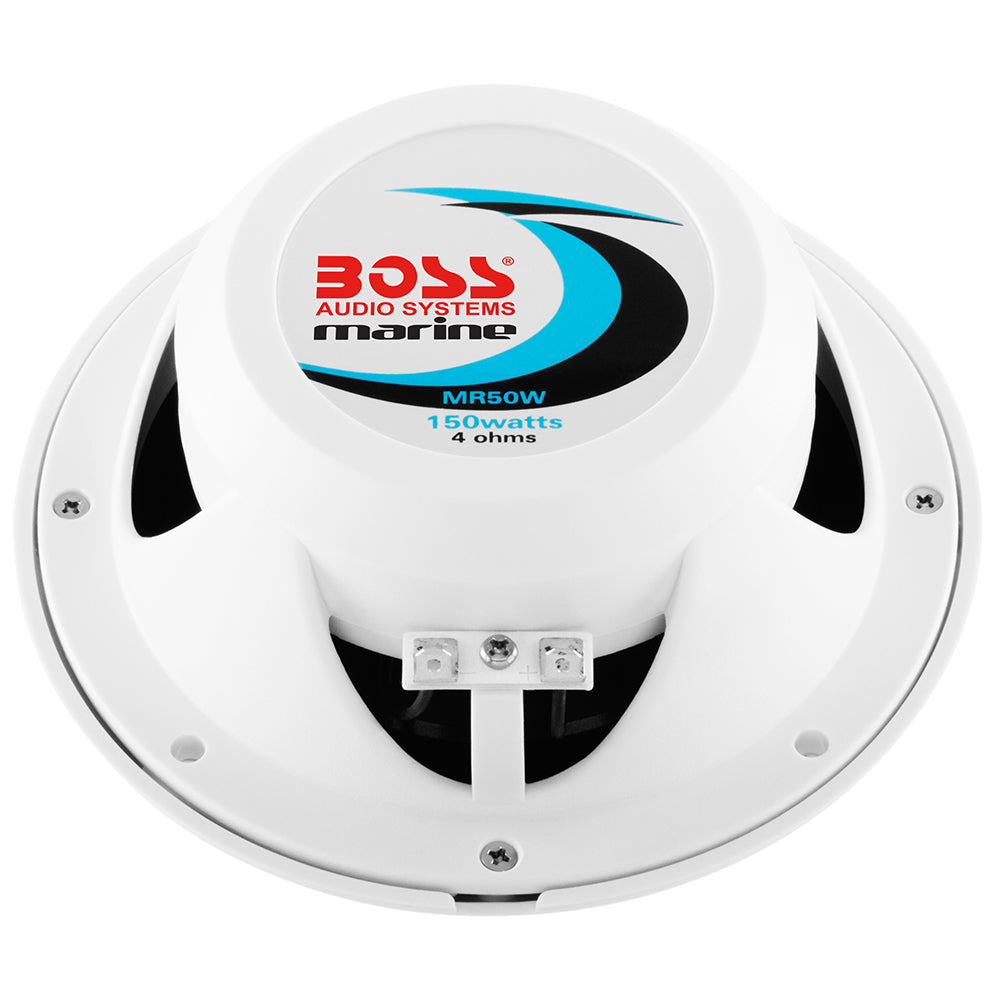 Boss Audio MR50 525 Round Speakers White Pair MR50