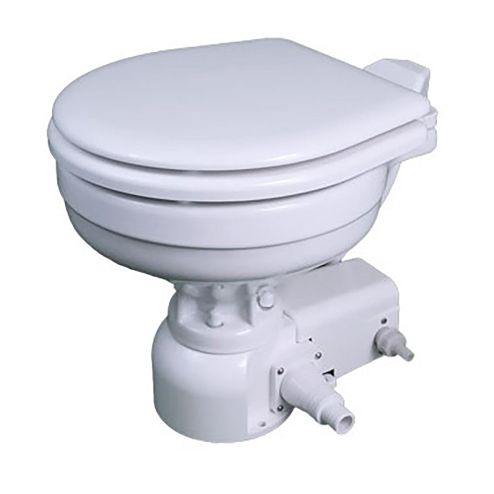 Raritan Sea Era Marine Size Pressurized Freshwater Toilet wMultifunction Panel White 12V 162MF01201