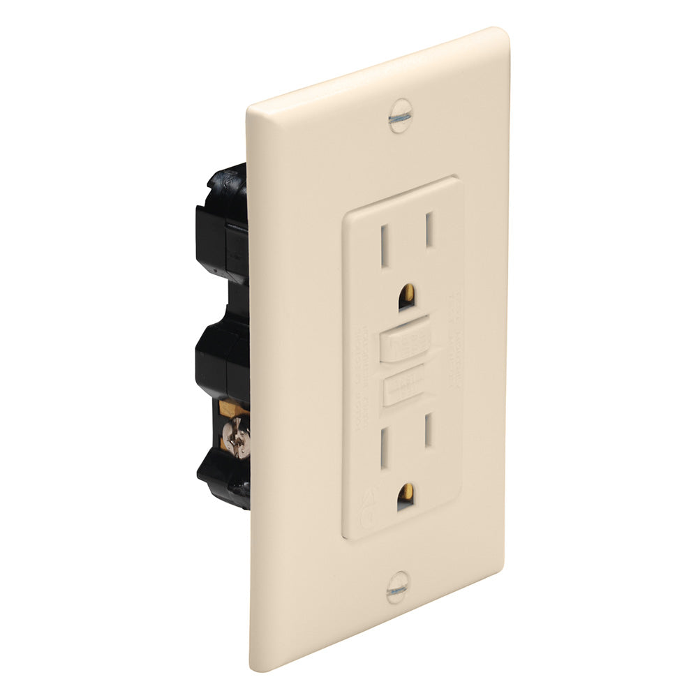 Marinco Ground Fault Circuit Interrupter GFCI Ivory 1591FI