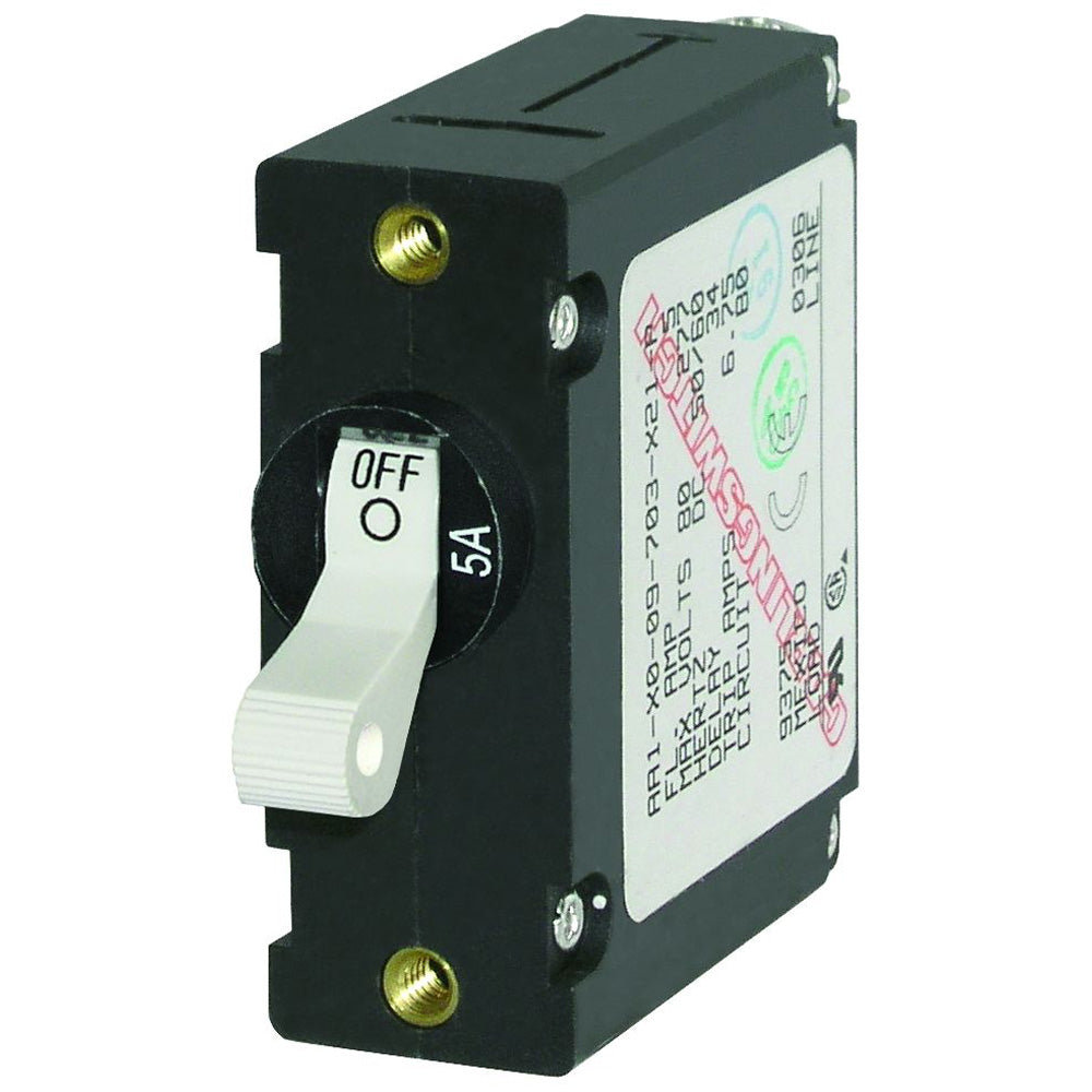 Blue Sea 7202 ACDC Single Pole Magnetic World Circuit Breaker 5AMP 7202