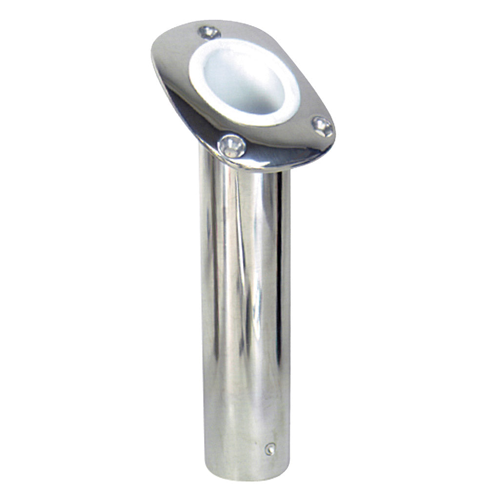 Whitecap Bluewater 30 Deg Cast SS Flush Mount Rod Holder 6174CBLUE