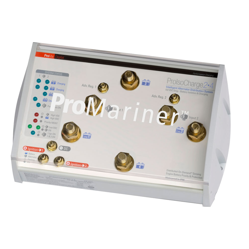 ProMariner ProIsoCharge Battery Isolator 130Amp 2Alt 4Bat 12V 23127