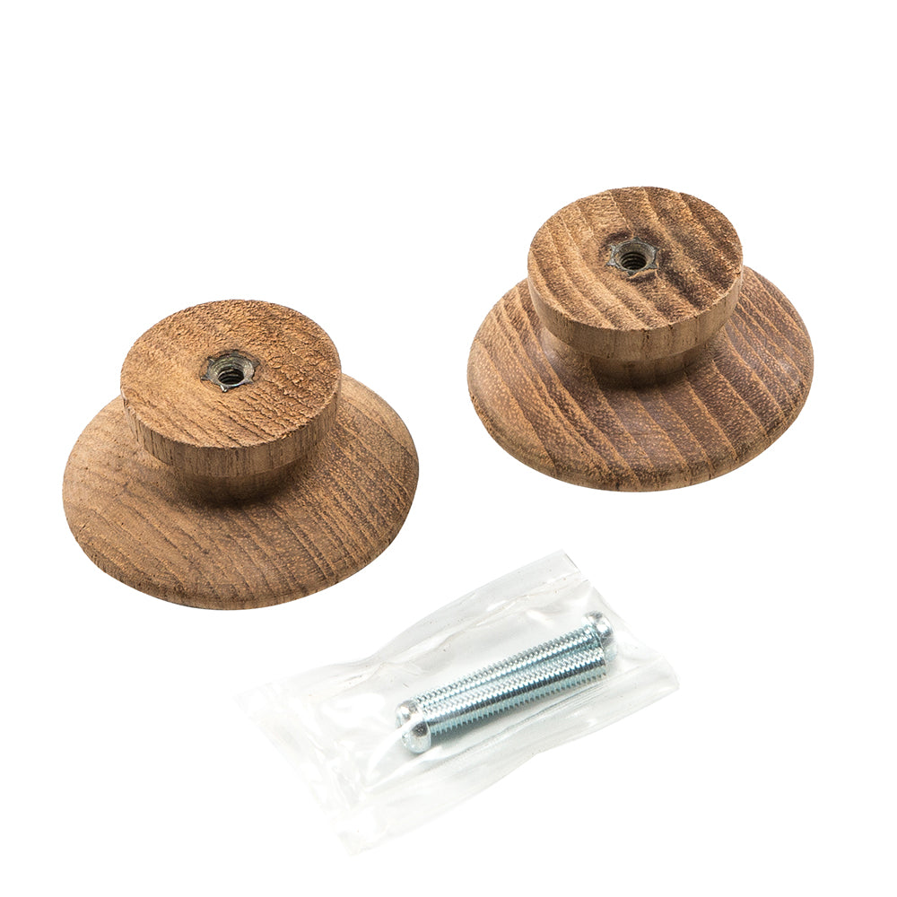 Whitecap Teak Round Drawer Knob 2 2 Pack 60120A