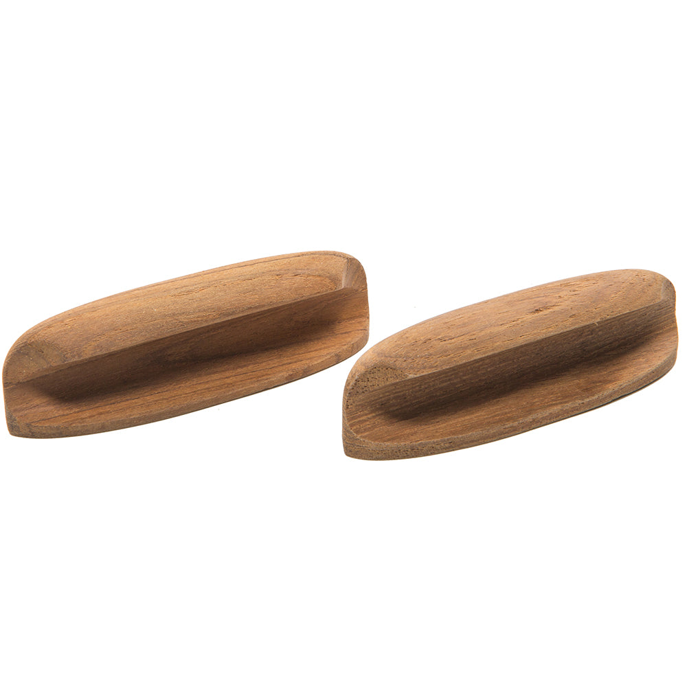 Whitecap Teak Oval Drawer Pull 4L 2 Pack 60147A