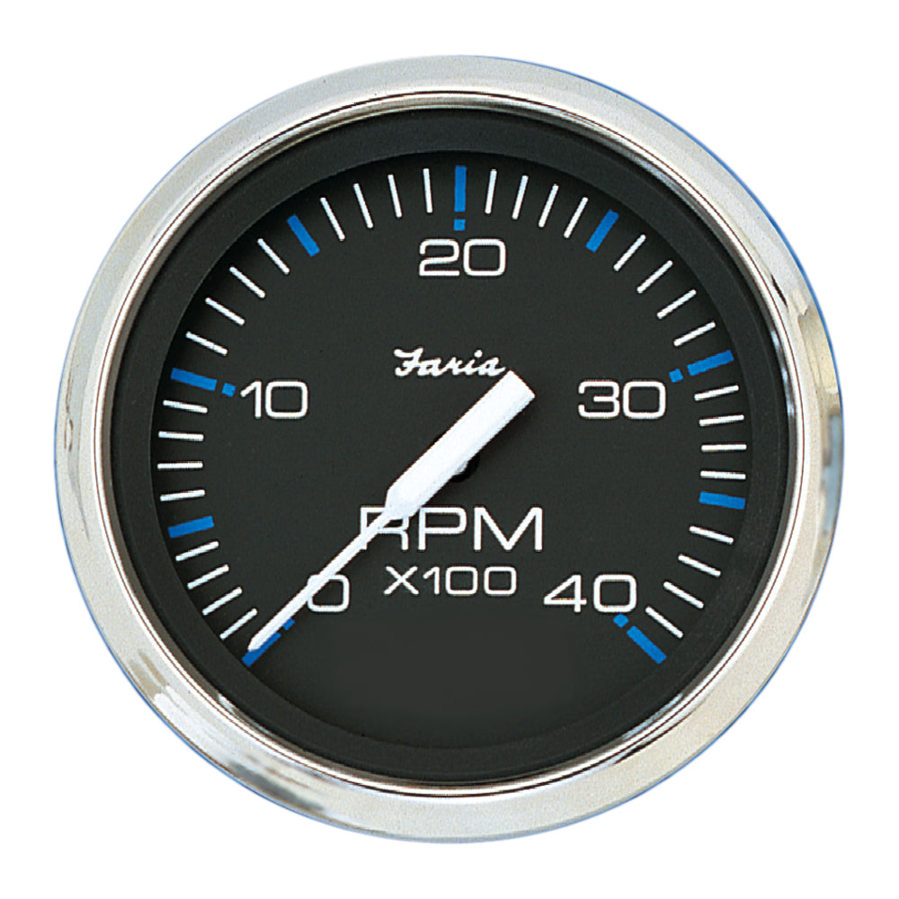 Faria Chesapeake Black 4 Tachometer 4000 RPM Diesel 33742