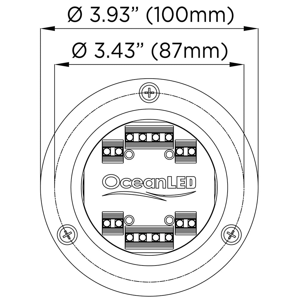 OceanLED Sport S3124s Underwater LED Light Ultra WhiteMidnight Blue 012103BW