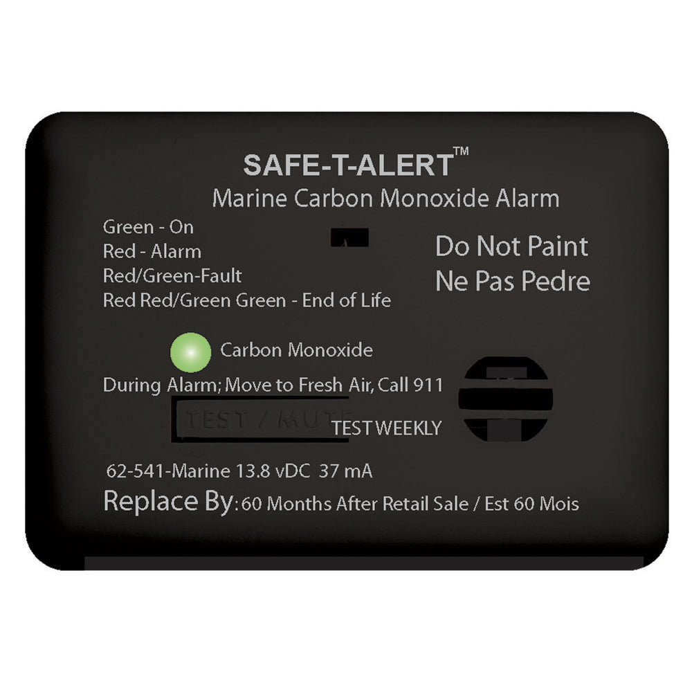 SafeTAlert 62 Series Carbon Monoxide Alarm 12V 62541Marine Surface Mount Black 62541MARINEBL