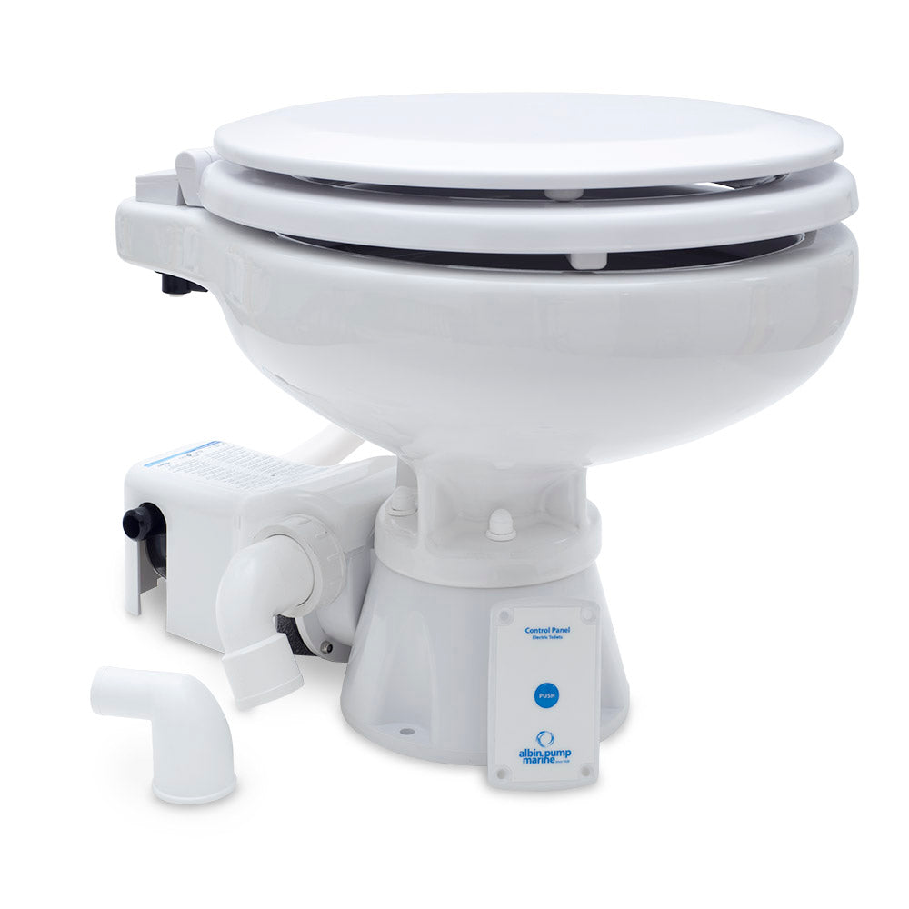 Albin Group Marine Toilet Standard Electric EVO Compact Low 12V 0702008