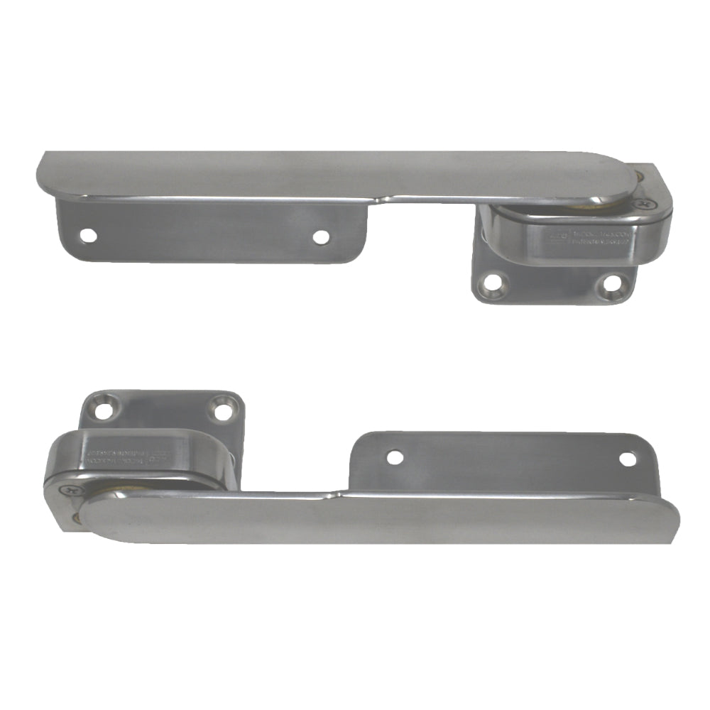 TACO Command Ratchet Hinges 938 Polished 316 Stainless Steel Pair H250016