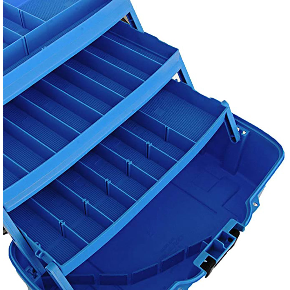 Plano 3Tray Tackle Box wDual Top Access Smoke Bright Blue PLAMT6231