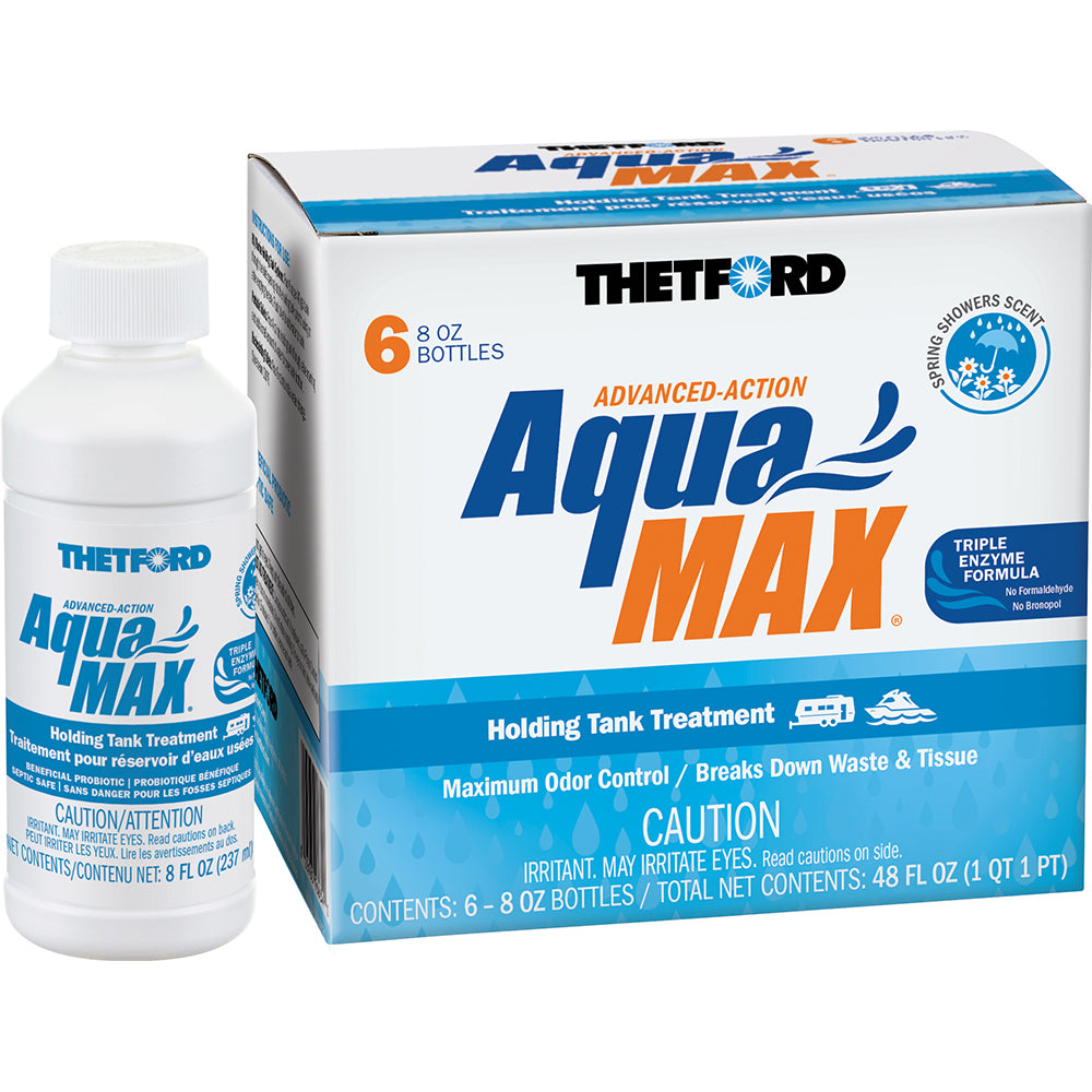 Thetford AquaMax Holding Tank Treatment 6Pack 8oz Liquid Spring Shower Scent 96634