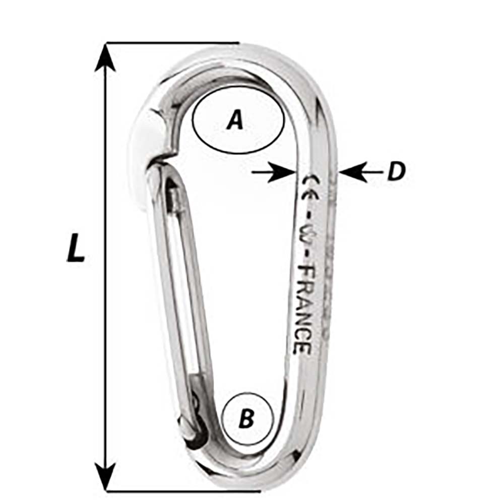 Wichard Symmetric Carbin Hook Without Eye Length 120mm 1532 02337