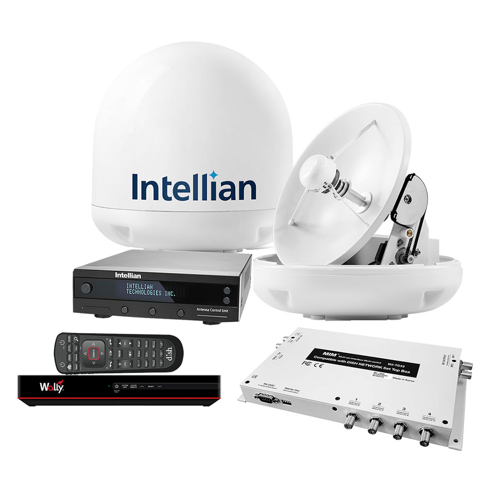 Intellian i3 US System wDISHBell MIM2 w3M RG6 Cable 15M RG6 Cable DISH HD Wally Receiver B4309DNSB2