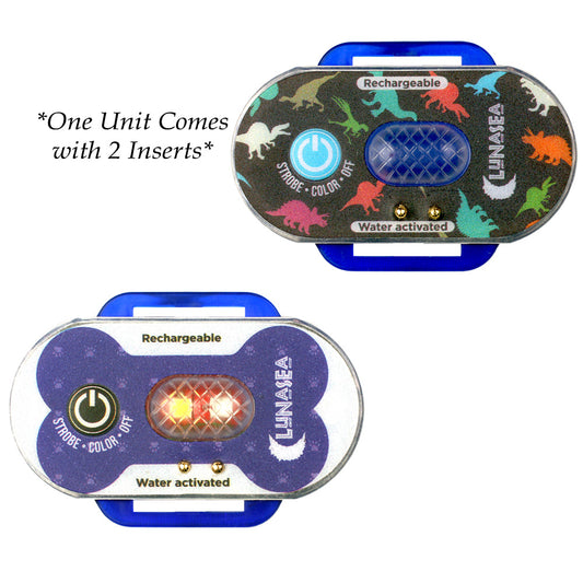 Lunasea ChildPet Safety Water Activated Strobe Light  Blue Case Blue Attention Light LLB63BBF001