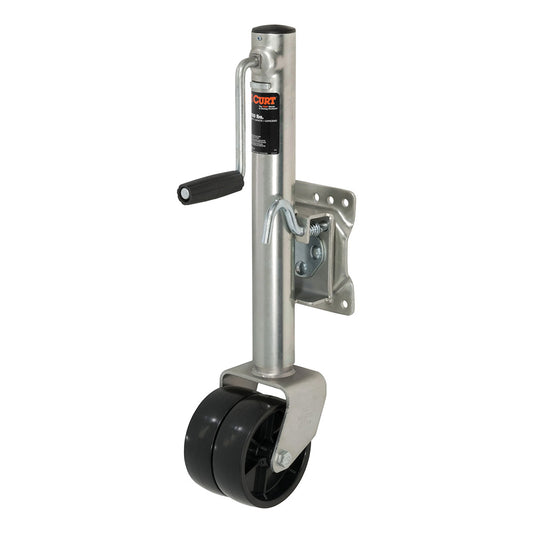CURT Marine Jack wDual 6 Wheel  1500 lbs  Adjust Vertically 10 28156