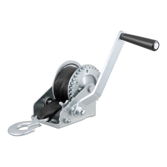 CURT Hand Crank 900 lb Winch w15 Strap  612 Handle 29433