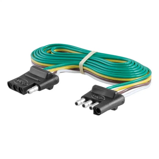 CURT 4Way Flat Connector Plug  Socket w72 Wires 58051