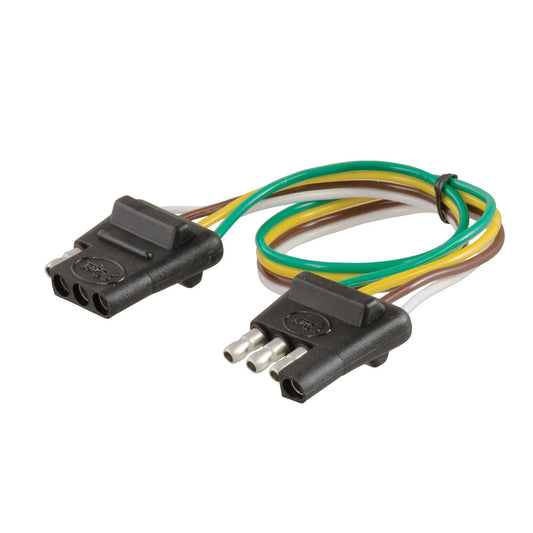 CURT 4Way Flat Connector Plug  Socket w12 Wires 58381