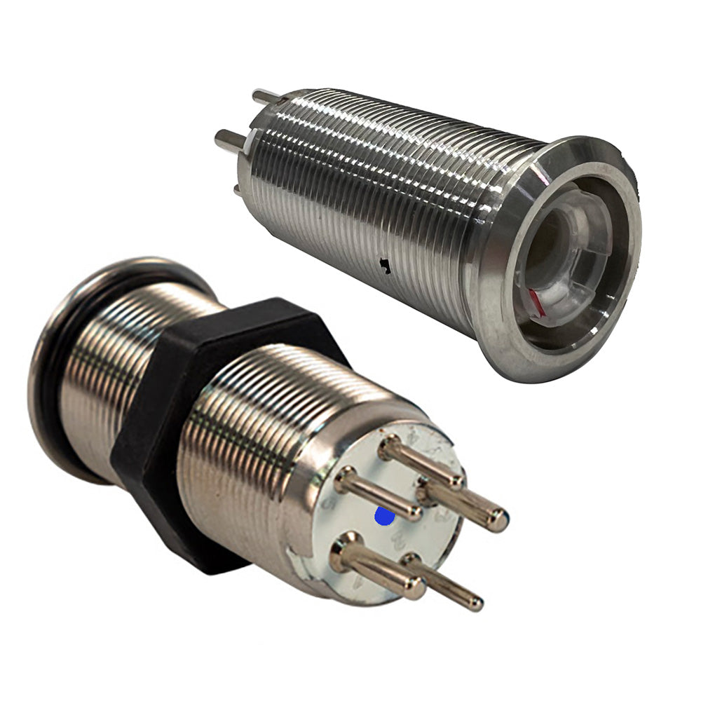 Bluewater 19mm Inrush Push Button Switch OffOnOn  BlueGreenRed LED  Switch Body Only 90573113