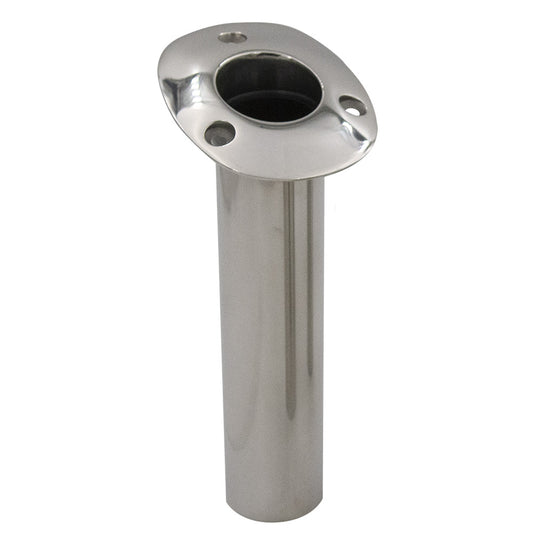 CE Smith 70 Series Standard Flush Mount Rod Holder  15 Degree  Stainless Steel  Gimbal Bar Bottom  Black Liner 536710