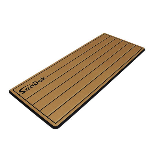 SeaDek 16 x 39 20mm Dual Density Large Teak Helm Pad wSeaDek Logo  Brushed Texture  MochaBlack 4064mm x 9906mm x 20mm