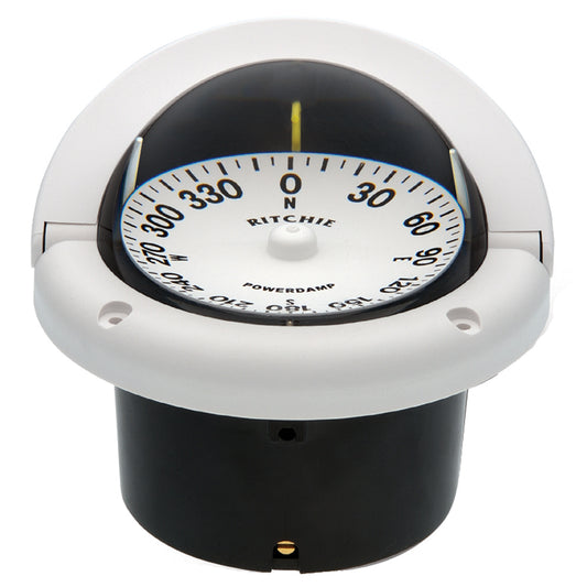 Ritchie HF742W Helmsman Compass  Flush Mount  White HF742W