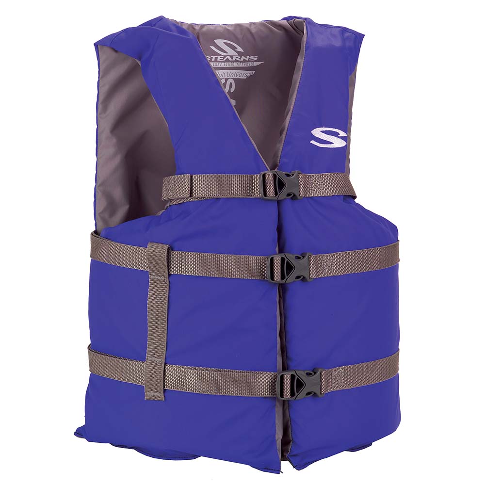 Stearns PFD 2001 Adult Boat Universal Blue Display for Adults Over 90lbs  Chest Size Of 50 2160977