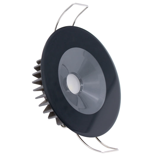 Lumitec Illusion Flush Mount LED Down Light  White  NonDimming  Black Housing 117153