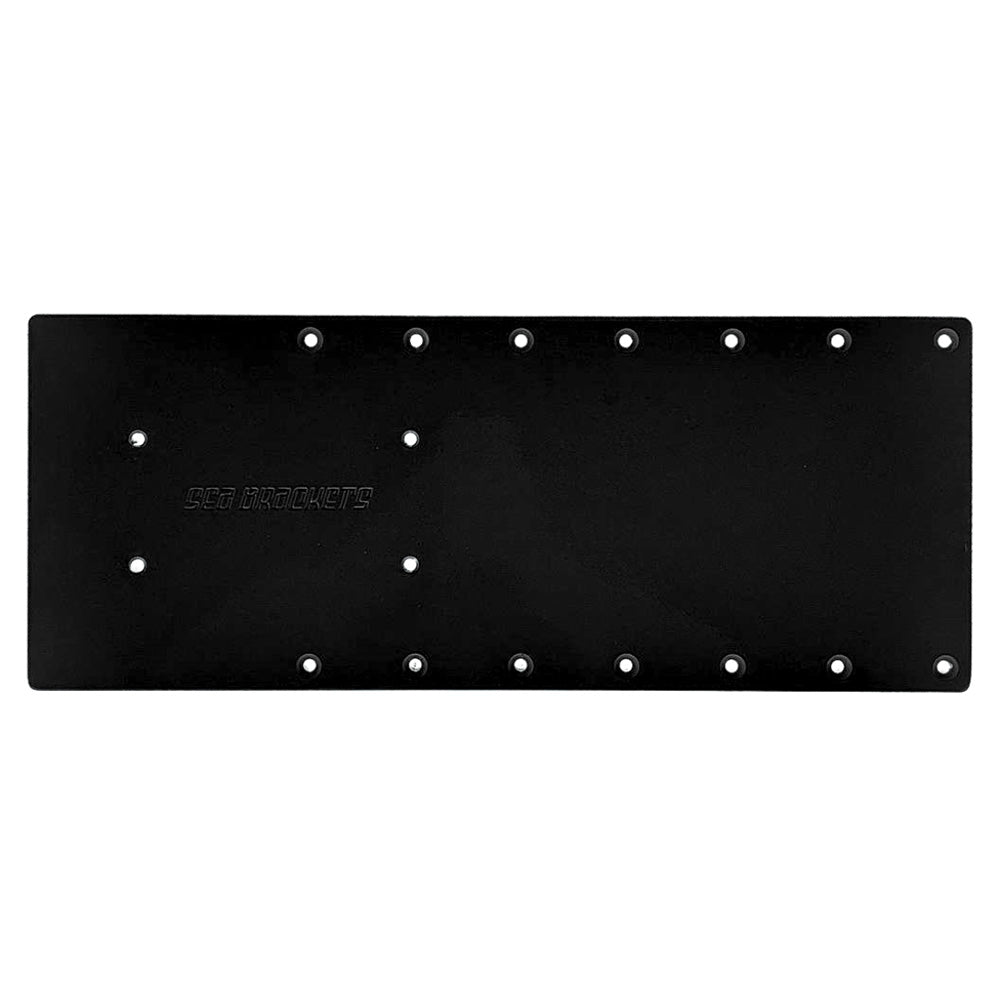 Sea Brackets 20 Straight Trolling Motor Plate fGarmin Kraken  Black SEA2303BLK