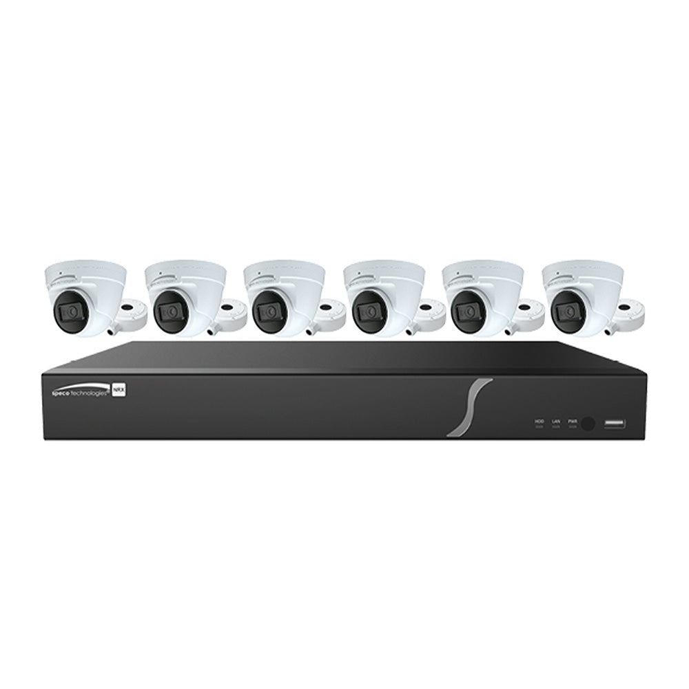 Speco 8 Channel 2TB Recorder w6 4MP Turret Cameras ZIP86T2