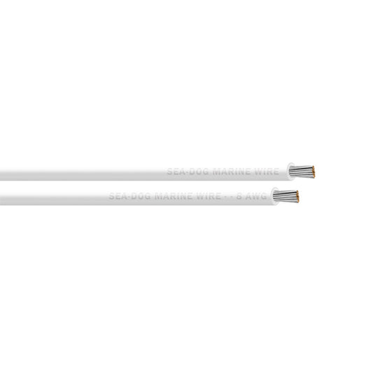 SeaDog 8 AWG White Primary Wire  100 8008052
