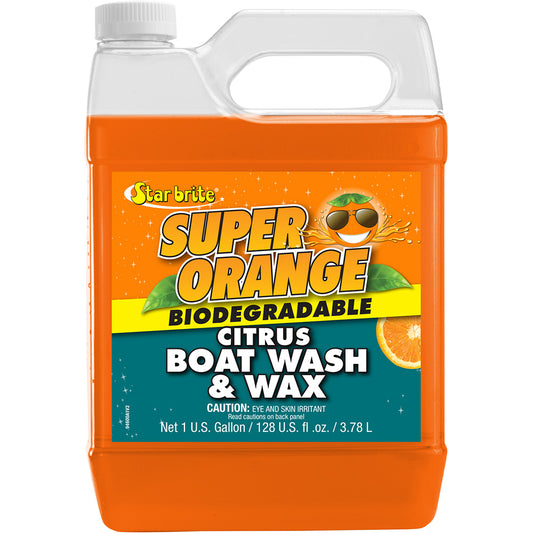 Star brite Super Orange Citrus Boat Wash  Wax  Fresh  Salt Water  1 Gallon 94600
