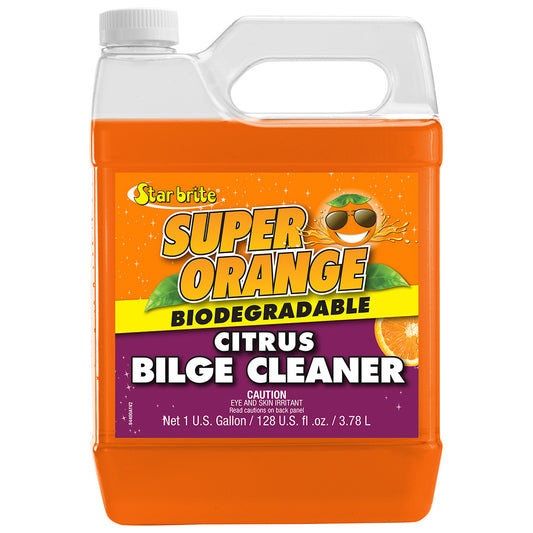 Star brite Super Orange Citrus Bilge Cleaner  Emulsifies Oil Fuel  1 Gallon 94400