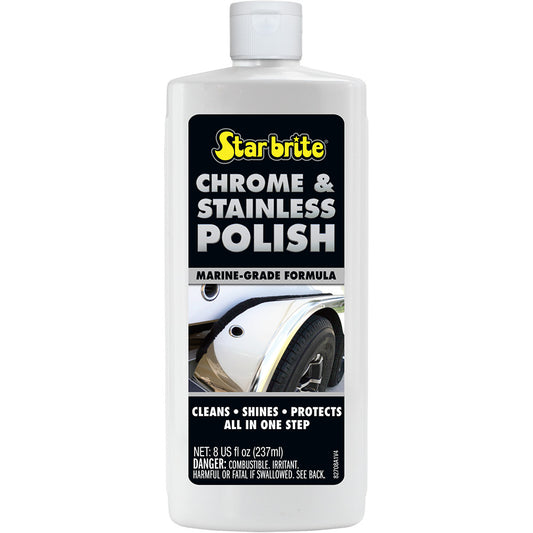 Star brite Chrome  Stainless Polish  Marine Grade Formula  8 oz 82708