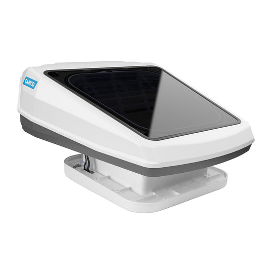 Camco Powered Roof Vent wSkylight  White 40460