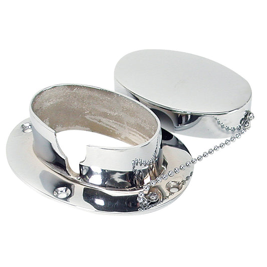 Whitecap Chain  Rope Deck Pipe 4 x 214 Chrome Plate S0114C