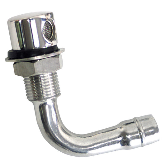Whitecap Fuel Vent  Round Head 90 Degree 916 Hose S7033C