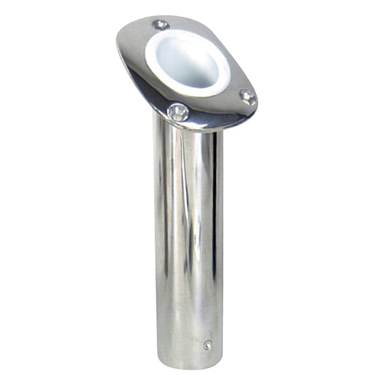 Whitecap Bluewater 30 Deg Stamped SS Flush Mount Rod Holder S0096