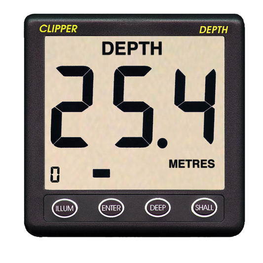 Clipper Depth Instrument wThru Hull Transducer  Cover CLD