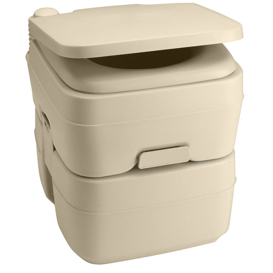 Dometic 965 Portable Toilet wMounting Brackets 5 Gallon  Parchment 311096502