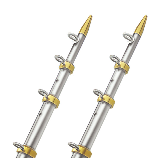 TACO 15 Telescopic Outrigger Poles 118  SilverGold OT0441VEL15